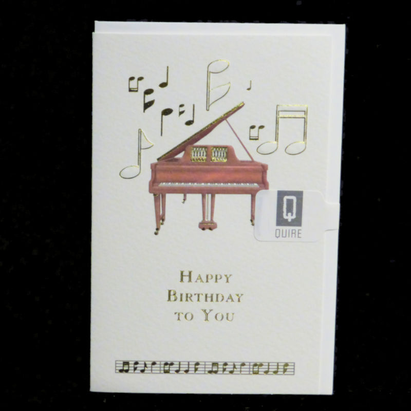 Piano Birthday and Music Notes Card – Piano Birthday Card